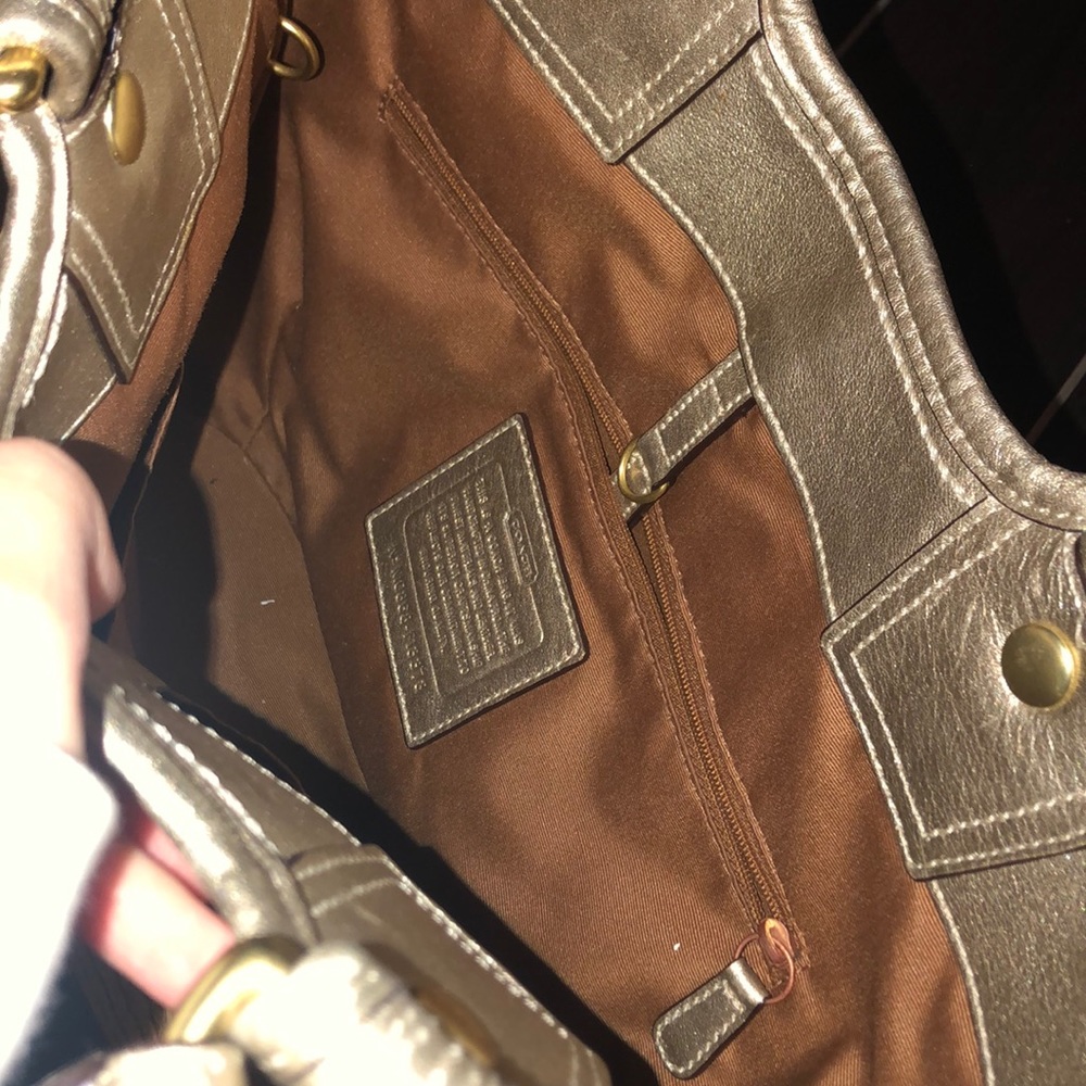 Coach Wicker Metallic Purse - Picture 3 of 4